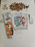 Bugs Bunny Lola Bunny baskılı polarlı çocuk takımı
