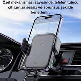 Coofbe Havalandırma Girişli Sarsılmaz 15W Kablosuz Araç Şarj Cihazı Ve Araç Telefon Tutucu Araç Şarjı