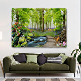 Ormandaki Hayvanlar Dekoratif Kanvas Duvar Tablosu-3713