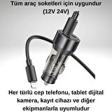Coofbe Super USB+Type-C Giriş PD43W Araç Çakmaklık Şarjı İphone Şarj Kablosu İphone 14 13 12 11 Şarj
