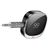 Coofbe Göstergeli Wireless Bluetooth 5.3 3.5mm Jack Aux Araç Ses Aktarım Kit Araç FM Transmitter Aux