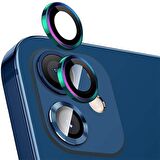Apple iPhone 12 3D Metal Çerçeveli Kamera Lens Koruyucu