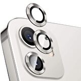 Apple iPhone 12 3D Metal Çerçeveli Kamera Lens Koruyucu