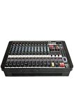 Midex MPX-1600 Power Mikser Amfi 12 Kanal 2x800W Multi Efekt Bt EQ Usb