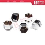 Opel Insignia A G09 2008-2017 13283158 İçin 5 Adet Krom Renk Plastik Bijon Kapağı 21 mm * 22 mm