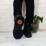 Forza 528 Siyah İçi Kürklü Fermuarlı Kaymaz Taban Bot