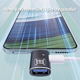 Coofbe 2in1 Type-C To Type-C Ve Usb Dönüştürücü Çevirici Otg Type-C To Şarj Ve Otg 3.0 Dönüştürücü 