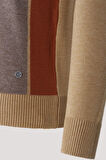 Erkek Triko Camel Bisiklet Yaka Desenli Slim Fit Pamuklu Kazak NCS JEANS 3722