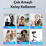 ALLY K28 Uzaktan Kumandalı Canlı Yayın Bluetooth Standlı Selfie Çubuğu Tripod