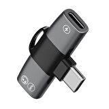 ALLY Mini 2in1 Type-c to Type-c Kulaklık + şarj Adaptöru