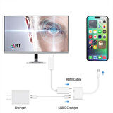 Coofbe Type-c to HDMİ Dönüştürücü Dijital AV Adaptörü Switch MacBook16 Pro Huawei İphone 15 Uyumlu