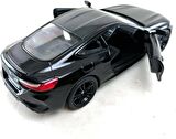 Kinsmart BMW M8 Diecast Metal Çek Bırak Araba 1:34 Ölçek Siyah