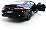 Kinsmart BMW M8 Diecast Metal Çek Bırak Araba 1:34 Ölçek Siyah