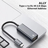 ALLY Type-c to RJ 45 2.5 Gbps Ethernet kablosu