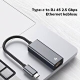 Coofbe Type-c to RJ45 Dönüştürücü Type-c to Ethernet Dönüştürücü Lan Adaptör 2.5 Gbps Ethernet Kit