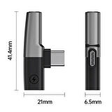 Coofbe 30W Hızlı Şarj Type-c to 3.5 MM Kulaklık Dönüştürücü Çevirici Şarj Kulaklık Adaptörü Type-c to 3.5mm