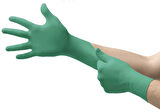 Gıda Uyumlu Yeşil Nitril Pudrasız Kullan At Muayene Eldiveni ANSELL 92-600 - 100 adet - Antistatik 8.5-9 Numara Large