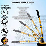 Polham 100CM Uzayabilen Teleskopik Saplı Kuru Islak Araç Temizleme Fırçası, İz ve Çizik Bırkaz Fırça