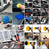 Polham Premium 26 Parça Ful+Ful Profesyonel Araç Detaylı Temizlik Seti, Matkap Uçlu Ultra Sağlam Tam Set