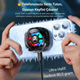 Polham MagSafe Uyumlu Telefon Soğutucu – Dijital Isı Göstergeli, RGB LED Işıklı, Turbo Fanlı 6000 RPM, Klipsli Tutucu