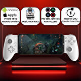 Polham iPhone 15 Üzeri ve Android Uyumlu Type-C Mobil Oyun Kolu | Pro Seri Joystick | Şarj Özellikli Gamepad