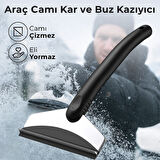 Polham 25CM Ergonomik Araç Camı Kar Kazıyıcı, Çizik Yapmaz, Eli Yormaz Pratik Kar ve Buz Kazıyıcı 