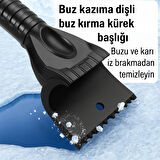 Polham Teleskopik Kar Süpürgesi ve Buz Kazıyıcı | Yüzey Çizmez Fırça | Araç Camı & Kaput Temizleme Aparatı