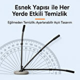 Polham 110CM Uzayabilen Teleskopik Saplı Kuru Islak Araç Temizleme Mopu, İz ve Çizik Bırakmaz Fırça
