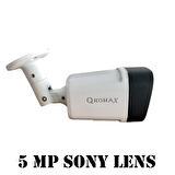 1 Kameralı Set - Hareket Algılayan Gece Görüşlü 36 IR Led 5MP Sony Lensli 1080P Full HD Metal Kasa Güvenlik Kamerası Seti 5236