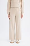 DeFacto Relax Fit Beli Lastikli Selanik Kumaş Basic Düz Triko Pantolon B4311AX24WNBG718