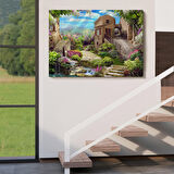 Avrupa Ev Manzarası Dekoratif Kanvas Duvar Tablosu-3734