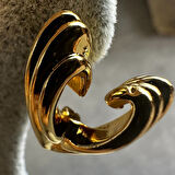 Uretti - İREM 3914 9516 Minimal Kalp V Tasarım Model Küpe