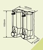 Omnipazar Xinda ZYQ138SK Sıvı Sabun ve Şampuan Dispenseri 2' li Krom 2x380 ml