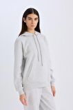 DeFacto Relax Fit Kapüşonlu Kanguru Cepli Kalın Basic Düz Sweatshirt W8071AZ24WNGR210
