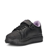 Günlük Kız Çocuk Sneaker Püskül Detaylı Oval Simli Burun Lastik Bağcıklı Cırtlı Spor Ayakkabı 3740