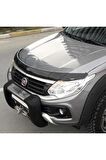 Fiat Fullback Ön Kaput Koruyucu Rüzgarlığı 4mm Akrilik (ABS) Piano Black 2016 Ve Sonrası