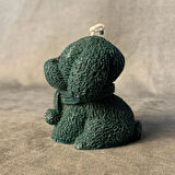 Uretti - Ayşe 7362 - El Yapımı Sevimli Köpek Mum - Yeşil / 8 x 8 cm