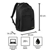 Vegmann VGM-030 15,6 inç Dizüstü Bilgisayar Uyumlu Siyah Laptop Çantası Sırt Çantası
