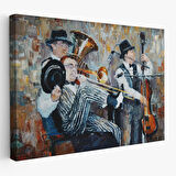 Müzik Çalan Orkestra Dekoratif Duvar Tablosu-3743