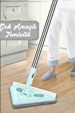 60° Döner Başlıklı 3Gen Mop Temizlik Seti Cam Silme Duvar Tavan Fayans Parke Temizleyici Paspas
