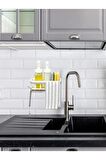 Yapışkanlı Pratik Çok Amaçlı Mutfak Banyo Lavabo Düzenleyici Askılı Organizer Sıvı Sabunluk