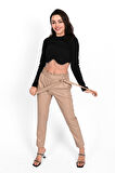 Kadın Jogger Deri Pantolon 6151-23