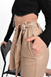 Kadın Jogger Deri Pantolon 6151-23