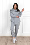 Kadın Sim Detaylı  Büyük Beden Eşofman Takımı 3671-23