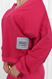 Kadın Askılı Sweatshirtli Elbise 3711-23