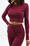 Kadın Kaşkorse Crop Tayt Takım 3727-23