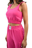 Kadın Askılı Crop Bluz Detaylı Eşofman Takımı 3715-23