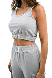 Kadın Askılı Crop Bluz Detaylı Eşofman Takımı 3715-23