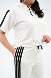 Kadın Çizgi Detaylı Büyük Beden Şortlu Takım 3768-23