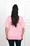 Kadın Büyük Beden Çiçek Baskılı T-Shirt 1572-23